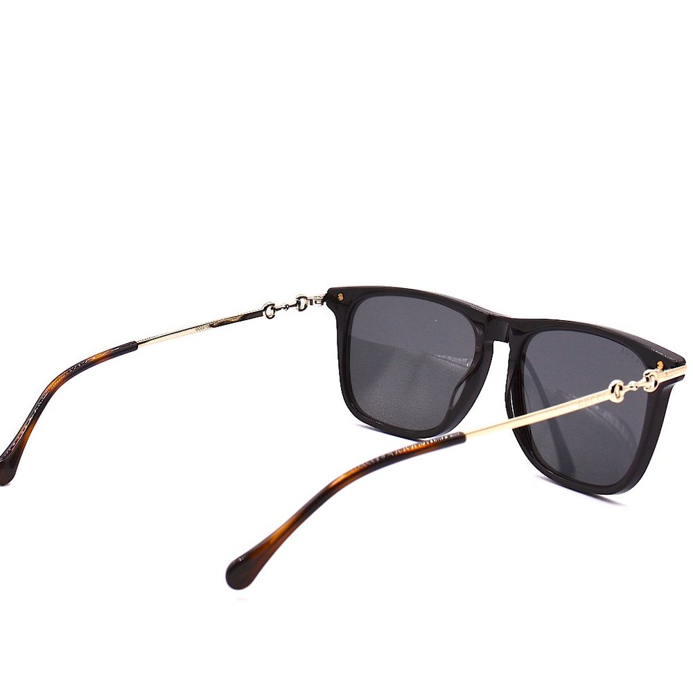 NEW GUCCI GG0915S 001 BLACK GOLD GREY AUTHENTIC SUNGLASSES - Picture 7 of 11
